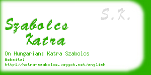 szabolcs katra business card